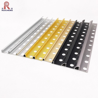 8mm  Aluminum Tile Trim Bright Silver Color Metal Profile Edges For Tile