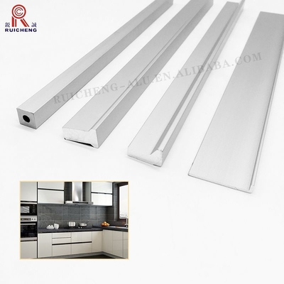 Kitchen Aluminium Cupboard Handles , T3 AA6063 Extruded Drawer Pulls